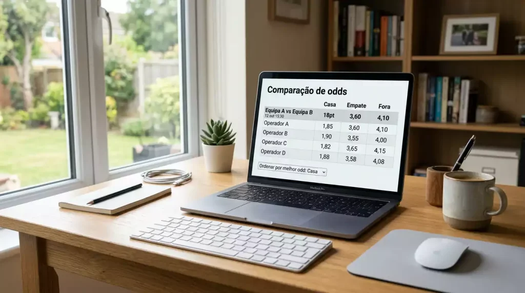 Comparação de odds entre diferentes casas de apostas